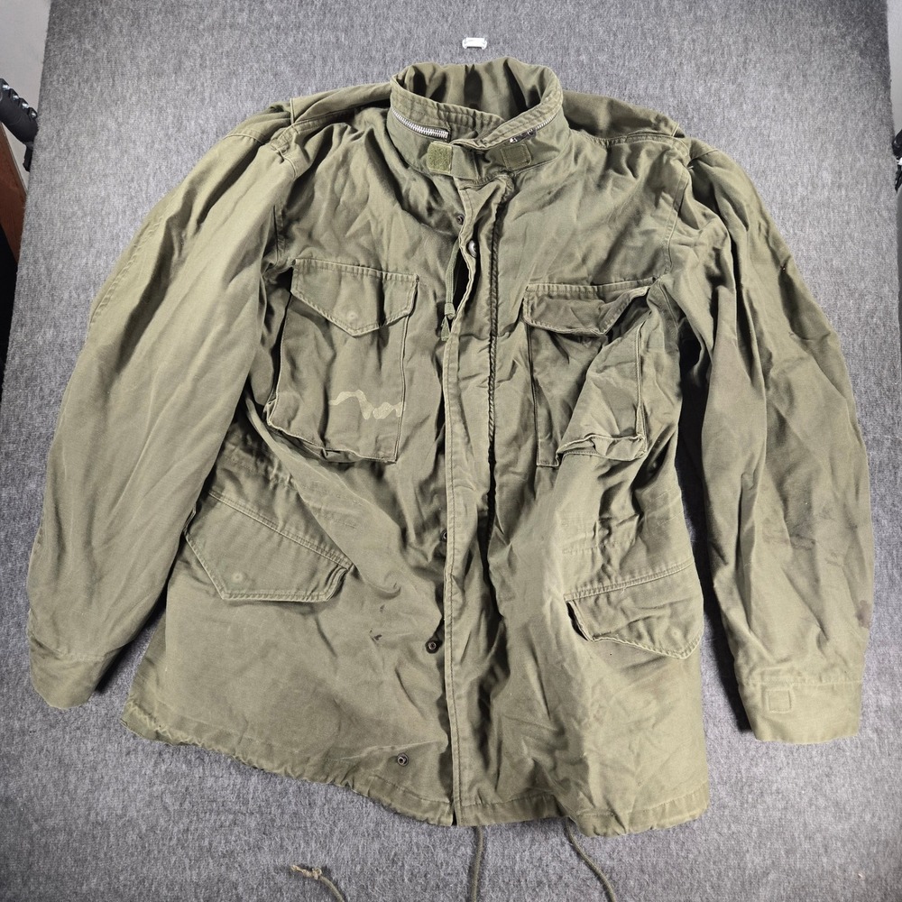Vintage US Military M65 Field Jacket Medium OG107 Army Coat Vietnam Era 60s